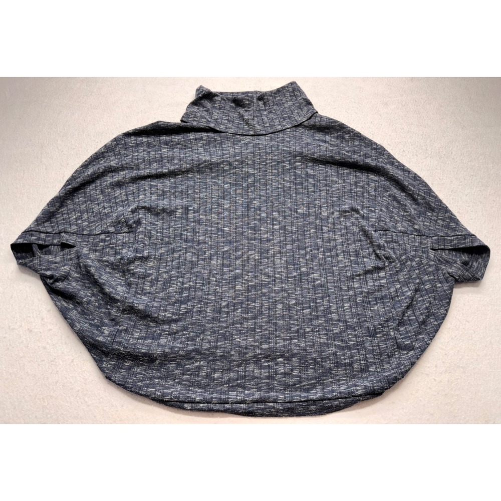 Lane Bryant Blue Marled Space Dye Turtleneck Dolman Sleeve Top 14/16 Plus Size